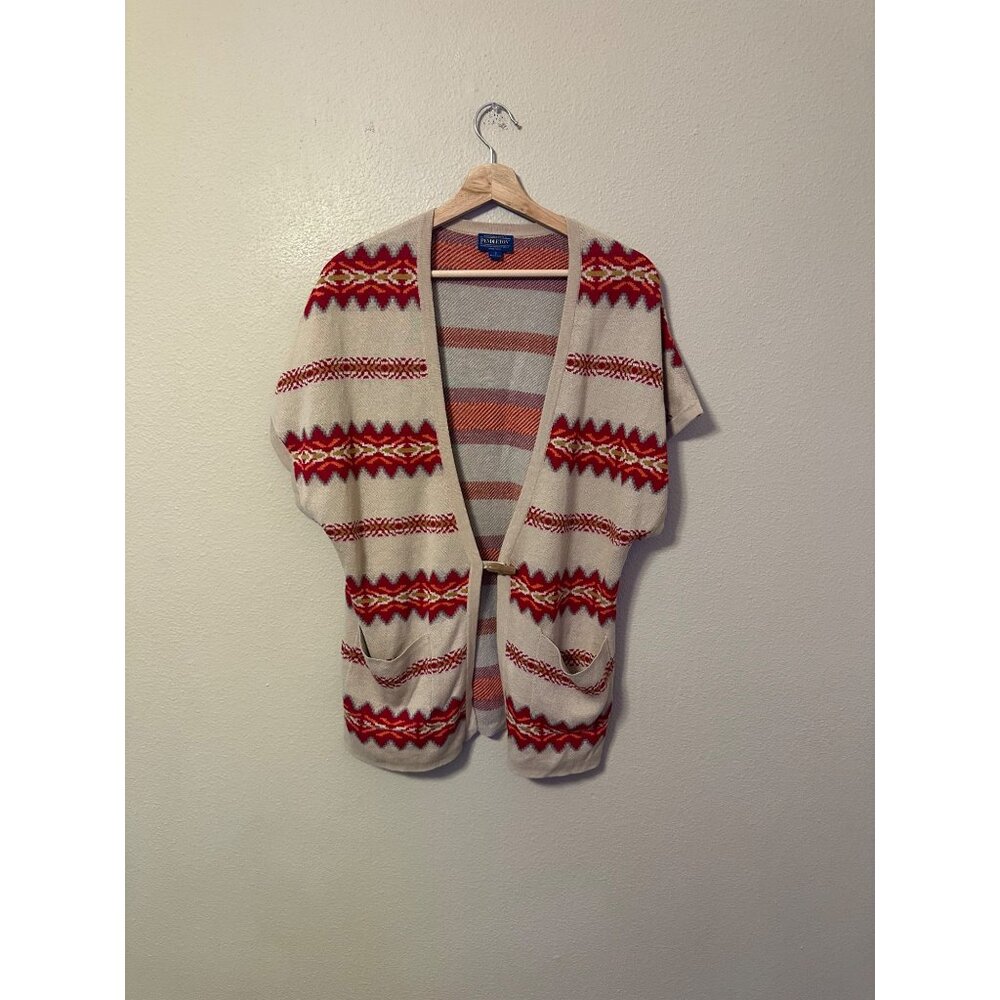 Pendleton Linen/Cotton Short Sleeved Aztec Winter Cardigan